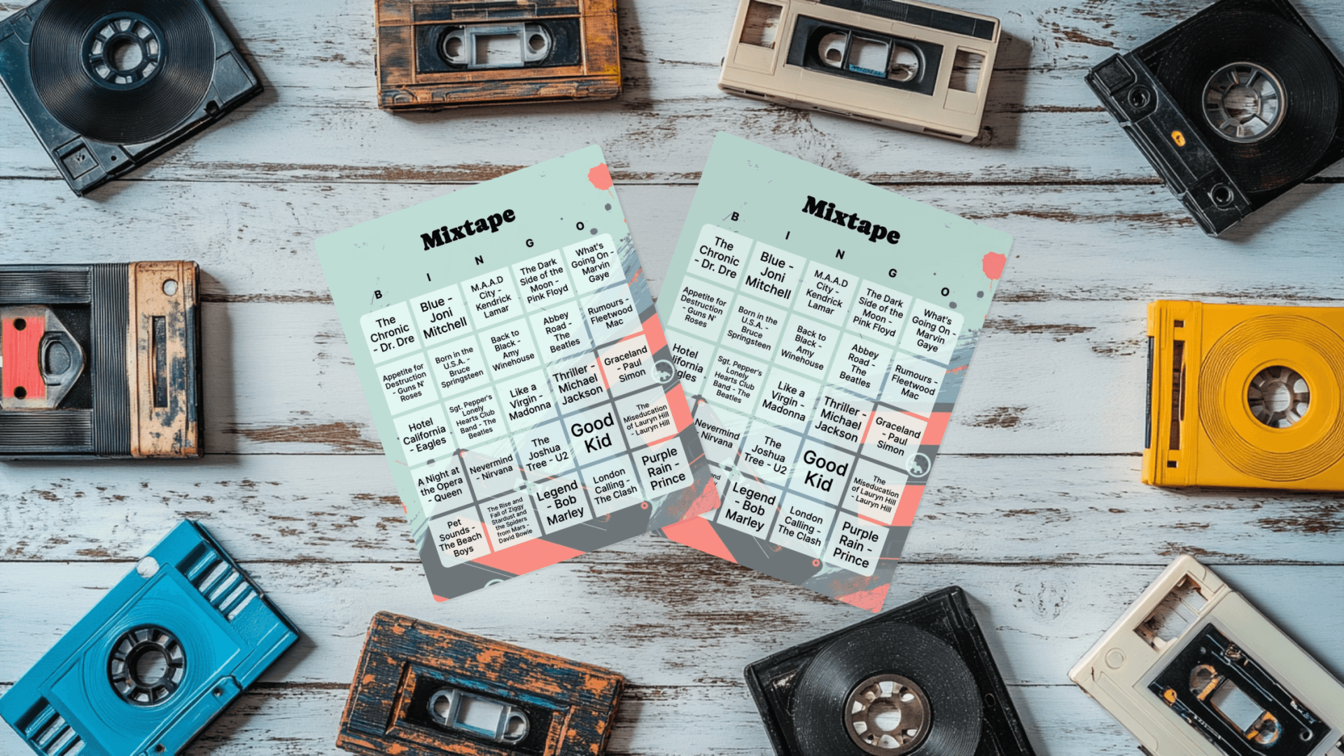 mixtape bingo cards