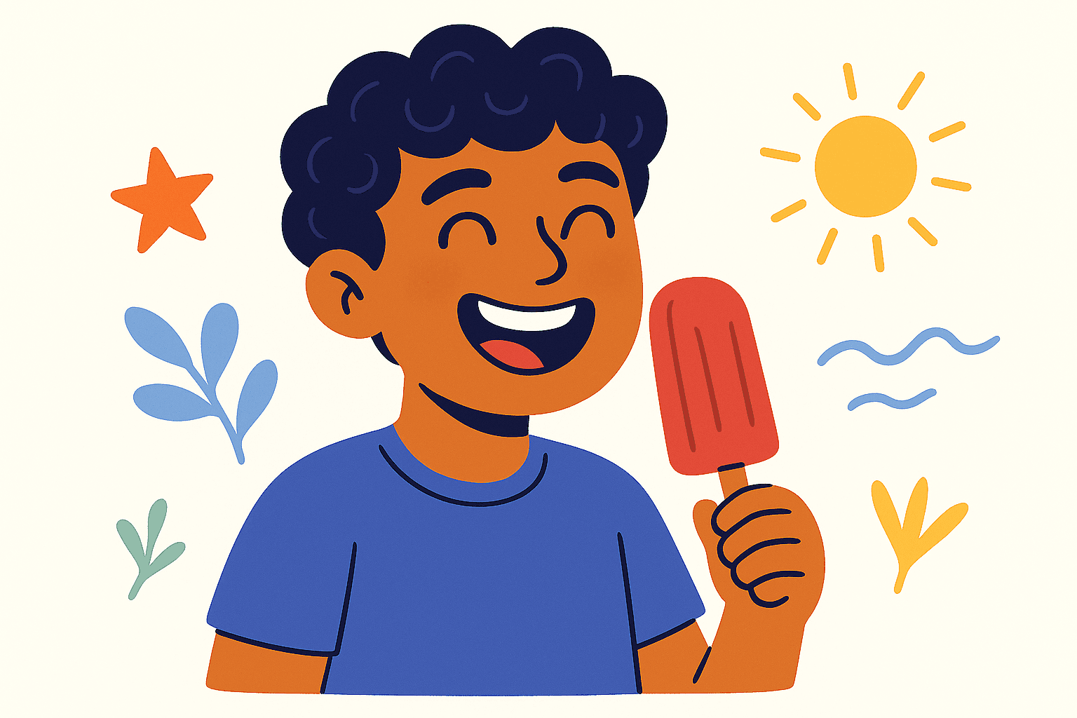 character eating ice cream